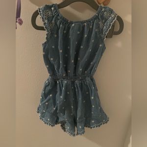 Little me shorts romper with daisy details